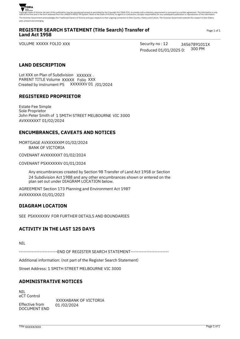 Copy of Title Victoria LANDATA®