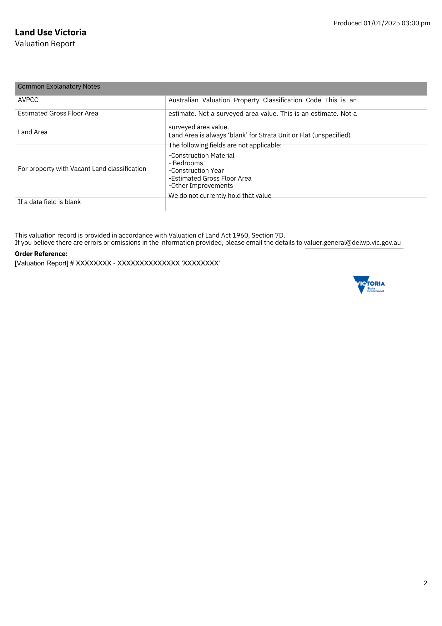 Example of a Valuation Report - Page 2